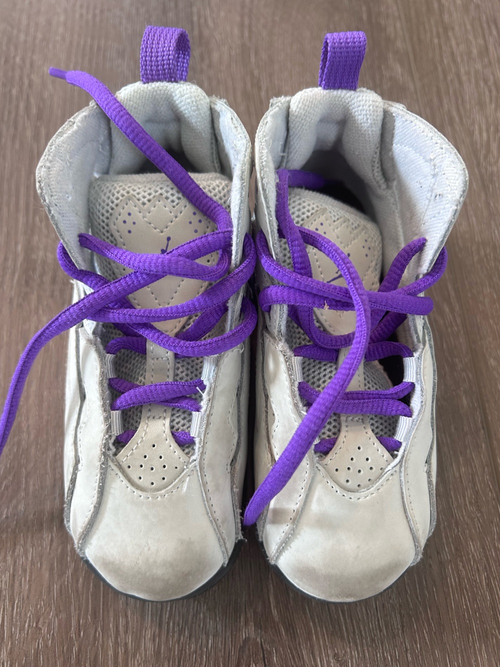 Jordan White and Purple Sneakers